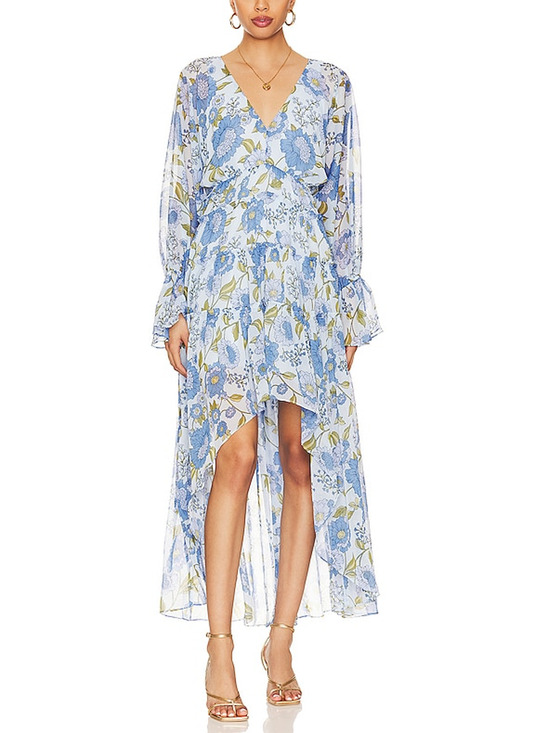 Steve Madden Dresses & Skirts - Steve Madden Floral Vintage Blue Sol Dress Size S
